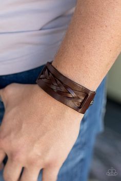 2021 Fall Line, Brown, Urban Bracelet - Fall Line 2021 - Practical Pioneer Brown ✨ Urban Bracelet Paparazzi Jewelry Images, Paparazzi Accessories Jewelry, Snap Bracelets, Brown Leather Bracelet, Brown Bracelet, Buckle Bracelet, Chic Jewelry, Oui Oui, Paparazzi Accessories