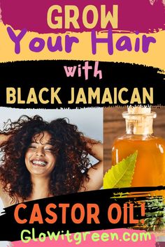 Discover the incredible hair growth benefits of Black Jamaica castor oil at Glowitgreen.com! While all types of castor oil benefit hair growth, Black Jamaica castor oil is renowned for its unique properties due to its processing techniques! If you are looking to boost your hair, eyebrows, and eyelashes, this oil is a must in your hair routine! Click for more information and the best tips on how to use it! Oils For Healthy Hair, Jamaican Castor Oil, Jamaican Black Castor Oil, Oil For Hair, Benefits Of Coconut Oil, Coconut Oil Hair