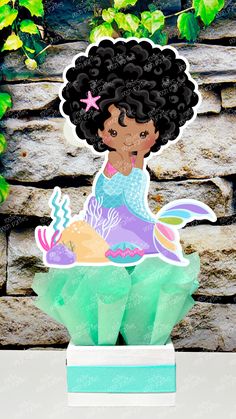 African Mermaid Pastel Theme Centerpiece Decoration SET OF 4 These centerpieces are FULLY ASSEMBLED, DECORATED, and ready to be displayed! They are completely handcrafted and made with attention to detail. Matching ribbon is attached around the base, and decorated with tissue paper! This listing is to purchase all the centerpieces pictured! With your purchase, you will receive the following… 1 Green Theme Mermaid Centerpiece 1 Pink Theme Mermaid Centerpiece 1 Lavender Theme Mermaid Centerpiece 1 Blue Theme Mermaid Centerpiece ***If you need a different amount, message us for a custom invoice*** IF YOU WOULD LIKE TO PURCHASE CENTERPIECES INDIVIDUALLY, YOU MAY DO SO HERE…. https://www.rosiesposhparties.com/collections/mermaids-theme/products/african-mermaid-pastel-theme-centerpiece-decoratio Mermaid Centerpiece, Lavender Theme, African Mermaid, Guest Table Centerpieces, Baby Shower Party Themes, Pastel Theme, Entrance Table, Party Centerpiece, Pink Theme