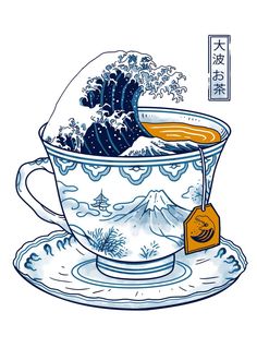 the great wave in a tea cup