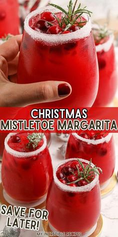 This festive mistletoe margarita is a must make this Christmas season. Cranberry, orange, tequila, and more come together for a sweet and tart margarita that hits the spot. Whip up this delightful sip for your holiday parties or Christmas movie marathons at home. Try it today! Mistletoe Margarita, Cocktail With Tequila, Christmas Cafe, Christmas Drinks Alcohol Recipes, Xmas Drinks, Pitcher Drinks, Christmas Drinks Recipes, Christmas Drinks Alcohol, Pajamas Party