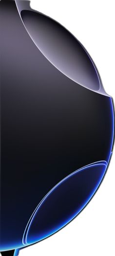 an abstract black and blue object with curved edges