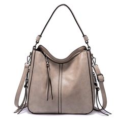 PRICES MAY VARY. ❤️【Hobo Bags for Women】: Top zipper closure, with 2 side zipper pockets design, 1 back zipper pocket and elegant tassels decoration, fashionable large purses for women, perfect for shopping, dating and business, the best gift for your wife, mom, girls, and family ❤️【Large Capacity Purse】: 15.2" x 5.1"x 13"(L x W x H). Short handle height: 7.9", total weight: about 0.95 KG. The removable and adjustable long shoulder strap length : 25.98"-48.03", which can be used as a top handle Handheld Shoulder Bag With Zipper Pocket For Errands, On-the-go Satchel Shoulder Bag With Zipper, Canvas Shoulder Bag With Zipper Pocket For Errands, Zipper Closure Crossbody Shoulder Bag For Errands, Crossbody Shoulder Bag With Zipper For Errands, Crossbody Satchel With Zipper Closure For Errands, Crossbody Shoulder Bag With Zipper Closure For Errands, Rectangular Hobo Bag With Zipper Pocket For Errands, Shoulder Bag Satchel With Zipper For Errands