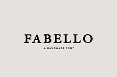 fabello handwritten font in black and white