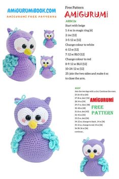 crochet pattern for an owl and her baby