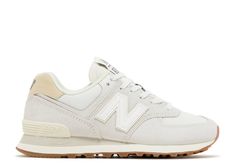 Wmns 574 'Reflection Angora' - New Balance - WL574NO2 - reflection/white/angora | Flight Club Fall Shoes Casual, Cute Running Shoes, Shoes For School, Tan Sneakers, Nike Shoes Air Force, Back To School Shoes, Trendy Shoes Sneakers, Preppy Shoes, Pretty Shoes Sneakers