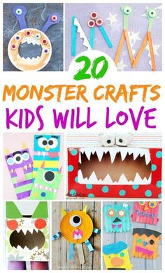 20 monster crafts kids will love