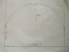 a drawing of a circle with an area at the top and bottom that is about to be cut in half