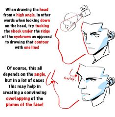 an image of two faces with the words drawing on them and instructions to draw it