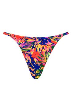 Make a splash in this vibrant reversible print bikini bottoms while you soak up the sun by the poolside. Pattern on reverse side may vary 52% regenerate polyamide, 30% polyamide, 18% spandex Hand wash, dry flat Imported Multicolor Tie-side Swimwear For Beach Party, Vibrant Stretch Swimwear For Beach Season, Vibrant Stretch Swimwear For Sunbathing, Multicolor Bold Print Swimwear For Sunbathing, Multicolor Tie-side Bottom Swimwear For Summer, Multicolor Vibrant Print Triangle Top Swimwear, Summer Multicolor Tie-side Swimwear Bottom, Multicolor Vacation Bottoms For Sunbathing, Beachy Multicolor Bottoms For Beachwear