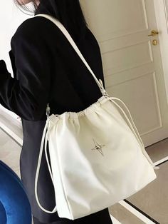 UAKISS - Korean 2024 New Cross Star Large Capacity Shoulder Bag for Women Lazy Commuter Versatile Fashion Drawstring Student Backpacks size : Length:35 cm Width: 9cm Height: 32cm The values are all manually measured, and if there is an error of 1-3cm, it is within the normal range White Casual Drawstring Bag For School, Casual White Drawstring Bag For School, Casual White Bucket Backpack Bag, White Casual Bucket Bag For School, Casual White Bucket Bag For School, White Tote Bucket Bag For School, White Bucket Bag Backpack With Adjustable Strap, White Large Capacity Bucket Bag For School, Casual White Tote Backpack