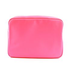 100% Nylon Hot Pink Zip at top Light weight Gold metal hardware Dimensions: 8"Hx11"Lx5"D Our large pouch is perfect to fit all your cosmetics. It is the perfect size to put in your bag for your day by day errands or to travel away in your carry on. Feel free to personalize your own :) Pink Pouch, Everyday Routine, Large Pouch, Day By Day, Travel Organization, Top Light, Metal Hardware, Say Hi, Hair Tools