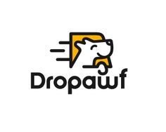 the logo for dropawf, an appliance that is designed to look like a dog