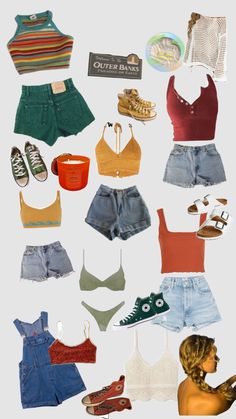 Summer Outfits Aesthetic Beach Vintage, Out Banks Outfits, Beach Hippy Outfit, Beach Outfit School, Spring Beach Outfits Casual, Pouge Life Inspired Outfits, Obx Clothing Style, Summer Vibes Aesthetic Outfit, Beachy Boho Aesthetic Outfits