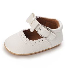 First walker shoes made specifically for developing feet. Soft sole. Synthetic Booties With Rubber Sole And Round Toe, White Booties With Rubber Sole For Playtime, Leather Closed Toe Sneakers For Playtime, White Round Toe Booties With Rubber Sole, Soft Sole Closed Toe Booties For Playtime, White Closed Toe Moccasins With Rubber Sole, White Closed Toe Walking Shoes, White Sandals With Soft Sole For Playtime, White Synthetic Closed Toe Booties