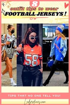 [ 8 Outfit tips!] football jerseys outfit ideas - Women Fashion - ladyrefines. football jersey outfit women summer, football jerseys outfit ideas , what to wear with football jerseys, football jersey outfit women fashion , jersey outfit tips ladies, woman outfit, woman clothes, woman fashion, woman fashion 2021, woman fashion casual, outfit ideas for women, outfit ideas for women in 20s, outfit ideas for women casual Cute Ways To Style A Football Jersey, Nfl Outfit Ideas Woman Football, Leggings And Jersey Outfits, How To Style Nfl Jersey Women, Sports Party Outfit Women, How To Dress Up A Jersey, Football Jersey Outfit Women Style, Raiders Jersey Outfit Women, La Rams Outfit Women