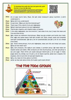 the five food groups are shown in this brochure, and it is also available for