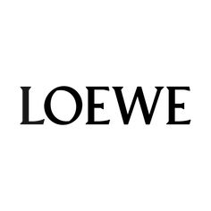 the word loewe written in black on a white background