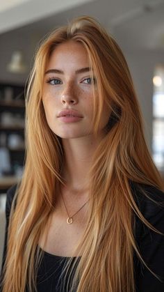 Strawberry Blonde Hair Color, Ginger Hair Color, Strawberry Blonde Hair, Long Red Hair, Long Red, Strawberry Blonde, Long Wigs, Hair Inspo Color, Ginger Hair