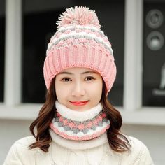 thick cotton and ring scarf casual warm knitted winter beanie Fashion Cap, Scarf Casual, Winter Hats Beanie, Hat Scarf, Winter Beanie, Season Autumn, Yellow Orange, Autumn And Winter, Beanie Hats