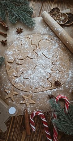 some cookies and candy canes on a table