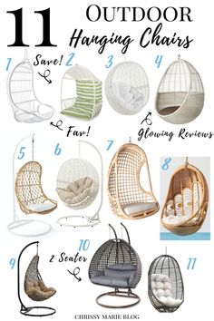 the 11 best outdoor hanging chairs for your backyard or patio, including one that is easy to assemble