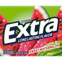 extra chewing gum with watermelon