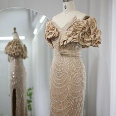 Warm Tips : 1. If the dress 100% real photos ? All the dresses you see are 100% real photos made by our factory ,you will get exactly what you see ,even more beautiful than photos :) 2. How long can I receive the dress ? Usually we can ship the dress within 7-15 days .Shipping time is about 5-7 working days by DHL ,Fedex,UPS,TNT etc.If you need it urgently , please tell us ,we can arrange a rush order for you :) 3. If have the tax? The taxes are charged by your country ( most countries doesn't c Green Evening Dresses, Arabic Women, Dubai Women, Green Evening Dress, Arabic Design, Arab Women, Champagne Wedding, فستان سهرة, Mermaid Evening Dresses