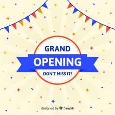 grand opening don't miss it banner