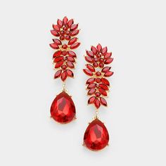 Crystal Red Cluster Teardrop Evening Earrings Luxury Red Jhumkas For Wedding, Red Teardrop Chandelier Earrings For Formal Occasions, Red Teardrop Chandelier Earrings As Gift, Red Teardrop Earrings For Formal Occasions, Red Drop Earrings For Pierced Ears, Red Teardrop Dangle Earrings For Formal Occasions, Red Dangle Teardrop Earrings For Formal Occasions, Red Teardrop Chandelier Earrings For Wedding, Red Teardrop Drop Earrings