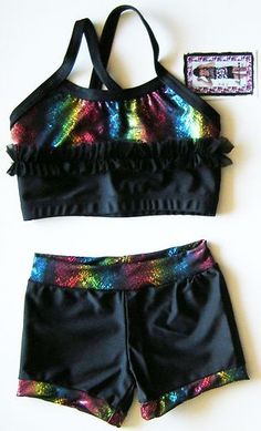 Lexi-Luu Designs Dance/Gymnastics Outfit Crop Top and Bootie Short Set | eBay Gymnastic Outfits, Gymnastics Stuff, Competition Outfit, Cheer Extreme, Cheerleading Bows, Leotard Tops, Cheerleading Outfits, Practice Outfits