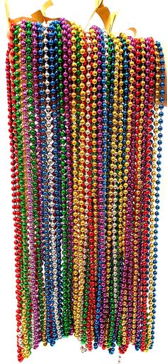 PRICES MAY VARY. 30 Multicolored Necklaces (Bundled To Prevent Tangling!) 33 Inches Long, 7mm Round Metallic Beads Great For Any Festive Occasion, Weddings, Christmas Colors, Mardi Gras, Fancy Dress Party, Sleep Over Party 30 Multicolored Necklaces (Bundled To Prevent Tangling!) Cheap Beaded Necklaces For Festive Occasions, Cheap Beaded Necklaces For Festivals, Cheap Beaded Strand Necklace For Festivals, Cheap Party Bib Necklaces With Colorful Beads, Lolly Necklace, Fancy Dress Party, Sleep Over, Round Bead Necklace, Mardi Gras Beads