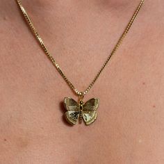 Strength, endurance and spirituality. Our Monarch Necklace is a 1.5 mm gold-filled box chain accented with an elaborate butterfly pendant. Monarch butterflies have long symbolized strength, tenacity and spirituality. If you are searching for the perfect layering necklace to wear to hot yoga or on a hike in the Smoky Mountains, then you need our Jonesy Wood Monarch Necklace. Gold-filled Thick 1.5mm gold-filled box chain 18" with 2" extender chain Yellow Gold Plated Butterfly Necklace, 14k Gold Butterfly Pendant Necklace, Luxury Gold Butterfly Pendant Necklace, Gold Bohemian Butterfly Necklace, Monarch Butterfly Necklace, Monarch Butterflies, The Monarch, Length Necklace, Hot Yoga