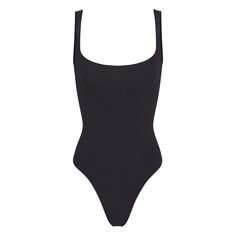 Fitted High Cut Bodysuit With Adjustable Straps, Scoop Neck Shapewear Bodysuit With Lined Body, Smoothing Bodysuit With Tank Straps, Scoop Neck Lined Body Shapewear Bodysuit, Solid Color Bodysuit With Smoothing Wide Straps, Summer Scoop Neck Shapewear Bodysuit, Smoothing Bodysuit With Wide Straps, Stretch Bodysuit With Lined Body And Wide Straps, Swimming Bodysuit With Wide Straps And Lined Body