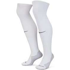 Nike Strike Knee-High SocksKeep your feet comfortable from start to finish. Whether it's practicing soccer skills with drills or hitting the pitch for the big game, these socks keep up with you. These socks feature sweat-wicking technology that helps keep you comfortable and dry. Nike Dri-FIT technology moves sweat away from your skin for quicker evaporation, helping you stay dry and comfortable. Band around the arch feels snug and supportive. Breathable Knee-high Socks For Training, Nike Anti-odor Socks For Sports, Nike Anti-odor Sports Socks, Nike Breathable Functional Socks, Nike Sporty Socks For Sports, Sporty Nike Socks For Sports, Breathable Sports Knee-high Socks, Nike Breathable Training Socks, Nike White Sports Socks