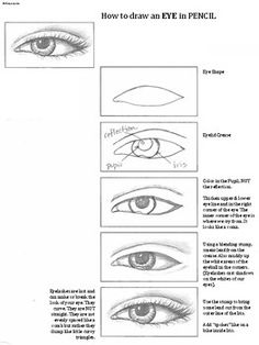 Pencil For Drawing, Draw An Eye, 3d Pencil Drawings, Lip Drawing, Drawing Eyes, Realistic Eye, Art Worksheets, Art Lesson Plans