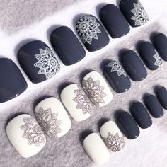 *Gray Mandala Fake Nails * Faux Nails * Glue On Nails * Dark Gray * Gray Nails * White Nails * Floral Nails * Mandala Nails * Gloss Nails * Matte Nails* This listing is for 20 faux nails in the design pictured above. Since we hand make each set, the designs may not be an exact match. Your order will include: 20 faux nails in total. This means you will receive 10 pairs of nails in 10 different sizes (0-9) to ensure that you will find a perfect match. Detailed instructions and tips are also includ Nails Dark Gray, Gloss Nails, Mandala Nails, Nails Floral, Faux Nails, Nails Dark, Teal Nails, Wow Nails, White Mandala