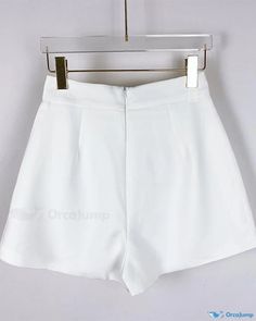 OrcaJump - Elevated Style: Personalized Anti-Exposure Wide-Leg Skort - The Ultimate Fashionable High-Waisted Shorts White High Waist Solid Color Skort, Elegant High Waist Skort With Built-in Shorts, White High-waisted Skort With Built-in Shorts, White Wide-leg Shorts With Pockets, White High-waisted Shorts With Side Pockets, Elevated Style, Short Waist, High Waisted Shorts, Dressmaking