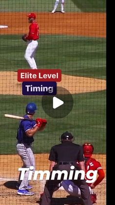 a baseball player swinging a bat on top of a field