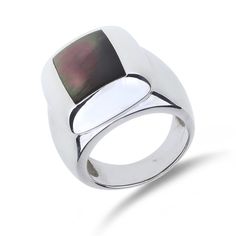 The colors of red to green morph across the black mother of pearl in this Van Cleef & Arpels 18K white gold Babylon statement ring. Comes with Van Cleef & Arpels box and sales receipt. Metal Type: 18K White Gold Hallmarks: VCA, Makers Mark Metal Finish: High Polish Ring Size: 6.75 Setting: Inlay Item Weight: 21.60 grams Center Gemstone Gemstone: Black Mother of Pearl Shape: Rectangle Measurements: Band Width 5.87mm, Ornament Length 22.3mm, Ornament Width 17.25mm Condition: Excellent Like-new condition, with almost no visible wear visible in 10x loupe. **We do NOT use stock photos, all photos are of the exact item you will receive, and were professionally photographed in our in-house studio.** **This item will have a tamper-proof security tag attached. Removal, attempted removal, or tamperi White Gold Enamel Ring With Polished Finish, Classic Mother Of Pearl Rings As A Gift, Modern White Gold Enamel Ring For Anniversary, Classic Mother Of Pearl Rings As Gift, Classic Mother Of Pearl Round Rings, Classic Mother Of Pearl Rings, Classic Formal Rings With Mother Of Pearl, Modern Silver Enamel Ring For Formal Occasions, Elegant Sterling Silver Enamel Ring With Polished Finish