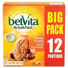 belitta breakfast big pack honey & nuts 12 counts - 24 ctr