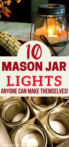 mason jar lights are an easy way to light candles