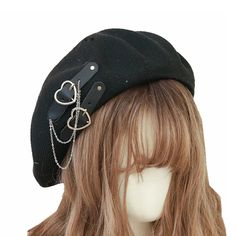 White Beret, Pink Beret, Casual Punk, Red Beret, Beret Style, Black Beret, Harajuku Girls, Black Punks, Style Punk