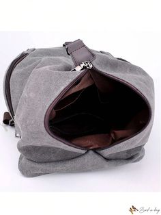 Bird in Bag - Women's Casual Student Backpack with Large Capacity Gray Anti-theft Backpack For Daily Use, Gray Canvas Backpack, Casual Gray Backpack With Anti-theft Pocket, Casual Gray Satchel Backpack, Everyday Large Capacity Gray Backpack, Student Backpacks, Classic Backpack, Fabric Bag, Bird In Bag