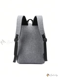 Bird in Bag - Simple Laptop Backpack in Medium Gray with Zipper Waterproof Backpack, Grey Pattern, Bird In Bag, Travel Companion, Laptop Backpack, Gray Color, Composition, Laptop, Backpacks