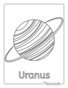 the planets and their names coloring pages for kids to print, color and play with