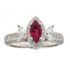 Rose Gold Band Ring, Ruby Diamond Ring, Ruby Diamond Rings, Diamond Cocktail Rings, Rose Gold Band, Gold Band Ring, Diamond Rings Bands, Ruby Diamond, Pink Ring