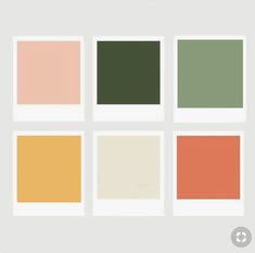 four different colors are arranged in the same square shape, each with an orange and green color