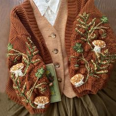 Plant Core Outfit, Hobbit Core, Clothes Board, Clothing Aesthetic, Cottagecore Outfits, Earthy Outfits, Cottagecore Fashion, Vintage Mushroom, Crochet Inspo