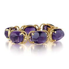 Pebble Bracelet in Amethyst Luxury Yellow Gold Amethyst Bracelets, Luxury Gold Amethyst Bracelets, Luxury Amethyst Bracelets For Formal Occasions, Elegant Cabochon Amethyst Gemstones, Elegant Amethyst Cabochon Gemstones, Elegant Amethyst Gemstone Bracelets, Yellow Gold Bracelets With Amethyst Gemstone, Yellow Gold Amethyst Gemstone Bracelets, Yellow Gold Amethyst Bracelets With Gemstone